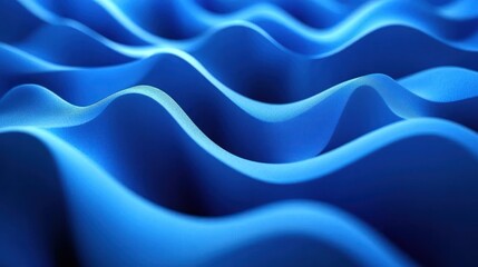 Fototapeta premium Abstract blue wavy texture.