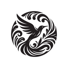 Black Color Silhouette Vector Illustration, Solid White Background 97.eps