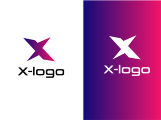 Modern and minimal logo for the letter X