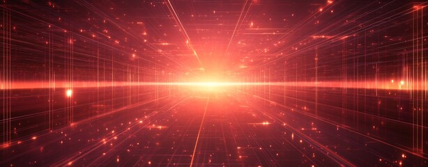 Obraz premium Radiant Cosmic Portal A Mesmerizing Digital Light Tunnel Exuding Galactic Dynamism and Celestial Allure