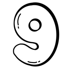 Obraz premium The symbols and icons of numbers 1-10 are very cute