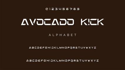 Minimal modern alphabet fonts. Typography minimalist urban digital fashion future creative logo font.