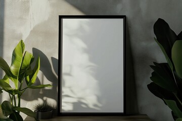 Modern Abstract Artwork in a Bright and Minimalist Living Room Interior