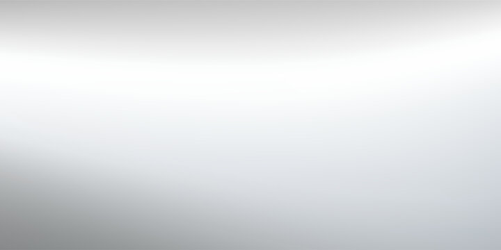 Silver foil background with metal mirror texture. Chrome gradient surface with light gloss art modern design abstract
