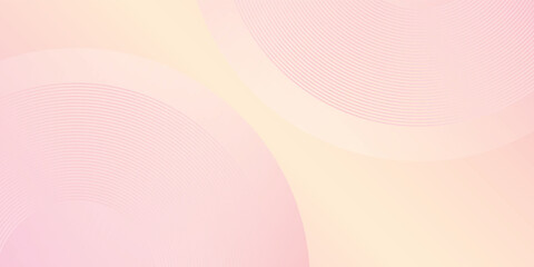 Minimalist banner background, pastel colorful, pink and yellow gradations. Circle effect style simple art modern