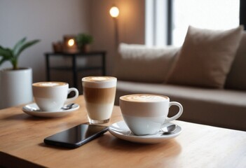 Fototapeta premium Laptop screen displaying ransomware warning, hands typing on keyboard, dark room atmosphere, blue glow from screen, coffee cup nearby, cybersecurity threat, hacking concept, digital danger, red alert 