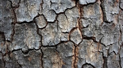 Fototapeta premium Detailed Close Up Of Cracked Tree Bark Texture