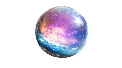 Space sphere, transparent background