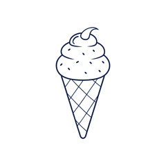 Cone Ice Cream Line art