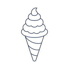 Cone Ice Cream Line art