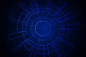 Sci fi futuristic user interface, HUD, Technology abstract background , Vector illustration.	
