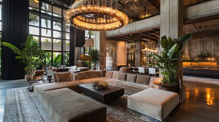 Creating a Contemporary Industrial Loft Experience Urban Setting Interior Design Showcase Modern Vibe Aesthetic Appeal Industrial Interior Design