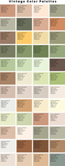 Color pallette vintage.
