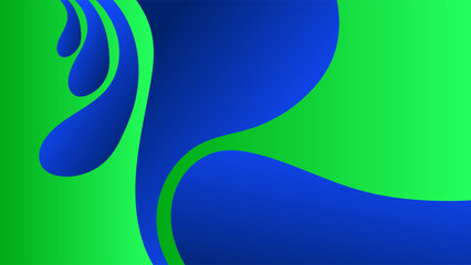 ABSTRACT BACKGROUND ELEGANT BLUE GREEN GRADIENT SMOOTH LIQUID COLORFUL DESIGN WITH HAND DRAWN SHAPES VECTOR TEMPLATE GOOD FOR MODERN WEBSITE, WALLPAPER, COVER DESIGN 