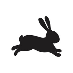 Charming Silhouette of a Rabbit – Elegant Wildlife Vector Design
