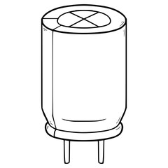 capacitor stock illustration hand drawn outline vector