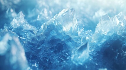 Fototapeta premium Glacial Ice Crystals A Stunning Winter Landscape
