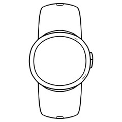 smart watch illustration hand drawn outline vector