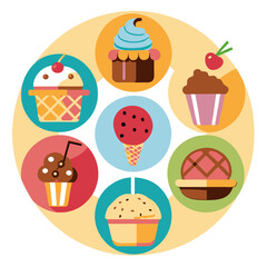 set of cakes