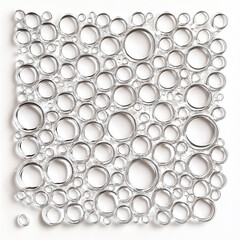 Clear water bubbles, cut out on white background.