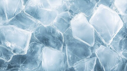 Obraz premium A Close Up View Of Many Ice Cubes Together