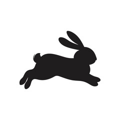 Charming Silhouette of a Rabbit – Elegant Wildlife Vector Design