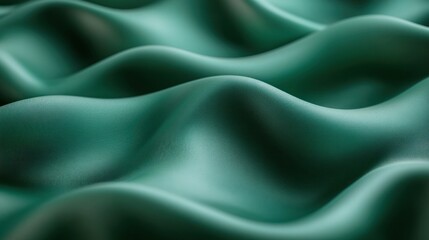 Obraz premium Abstract teal wavy fabric texture.