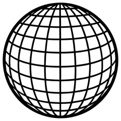 Disco Ball vector silhouette black design white background