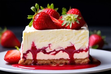 18 strawberry cheesecake fresh strawberry puree layered with cre