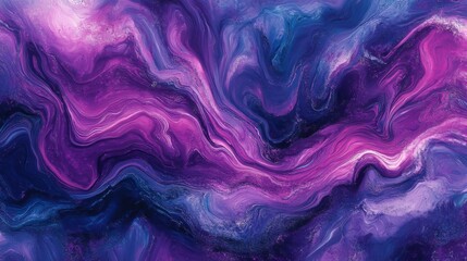 Obraz premium Abstract Purple and Blue Swirling Paint Texture