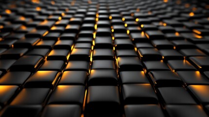 3D abstract wallpaper. Three-dimensional dark golden and black background. Black and gold background