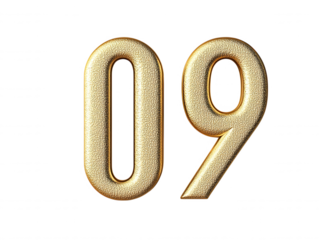 Golden Number Nine in Elegant Style with Textured Finish for Use in Various Digital and Print s, Including Invitations, Cards, and Advertisements
