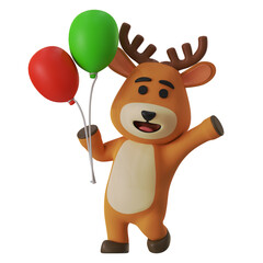 Cute Reindeer Mascot Party celebration balloons