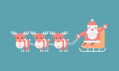 Santa claus riding sleigh
