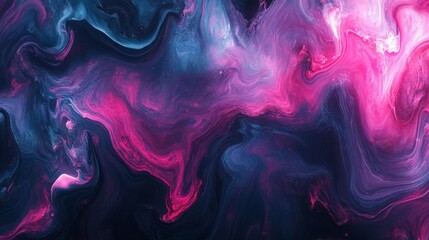 Fototapeta premium Abstract Swirling Pink and Blue Paint Texture