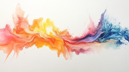 Fototapeta premium Abstract Colorful Fluid Acrylic Pour Painting Artwork