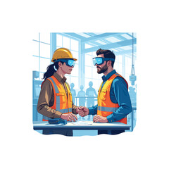 Industry and Technology Concept Vector Illustration