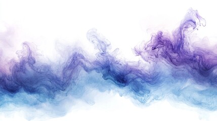 Fototapeta premium Abstract Blue And Purple Ink Swirls In Water