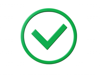Green checkmark symbol on a black background representing approval, success, and satisfaction, ideal for business, productivity, and completion themes in visual content.