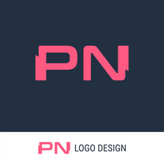 Initial PN logo design template vector. Simple vector logo brand for apparel, fashion, boutique, business and company