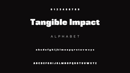 Abstract modern sans serif alphabet font.