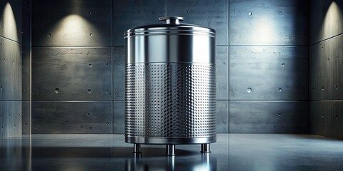 Steel Wine Storage Container, Side View, Metal Wine Fridge, Single Bottle Holder, Wine Cooler, Beverage Refrigerator, Stainless Steel Wine Rack, Modern Wine Storage