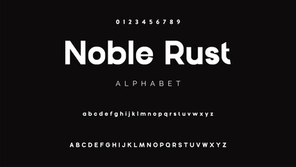 Abstract modern sans serif alphabet font.