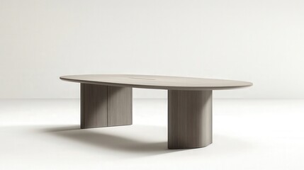 compact conference table designed for smaller offices, offering just enough seating for a team to gather around.