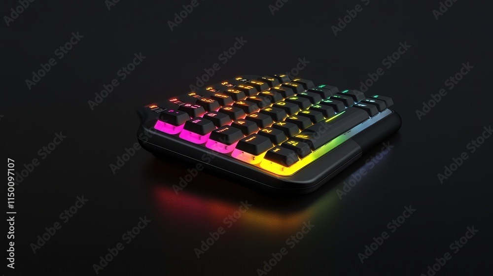 Aufkleber compact keyboard with an integrated numeric keypad, designed to save space while still offering full