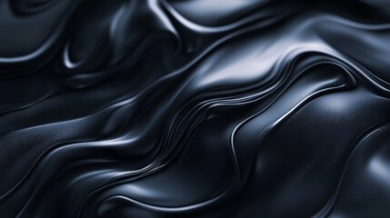 Fototapeta premium Abstract Dark Waves Of Smooth Shiny Fabric