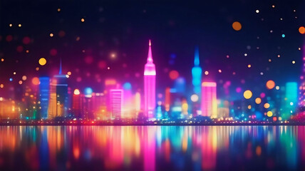 Colorful bokeh scene for christmas