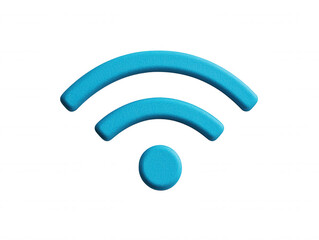 Blue wireless signal icon featuring three curved lines and a central dot, representing connectivity and communication technology in a modern digital landscape.
