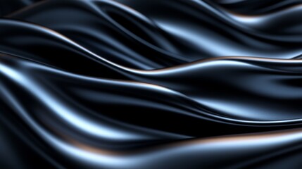 Obraz premium Dark Smooth Fabric Draped In Elegant Waves