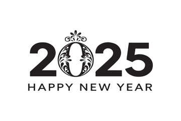 Happy New Year 2025! vector illustration 